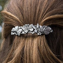 Load image into Gallery viewer, Butterfly Hair Clip, Celtic Hair Barrette, Hair Jewelry, Nature Jewelry, Celtic Jewelry, Celtic Barrette, Art Deco Jewelry, Bun Holder