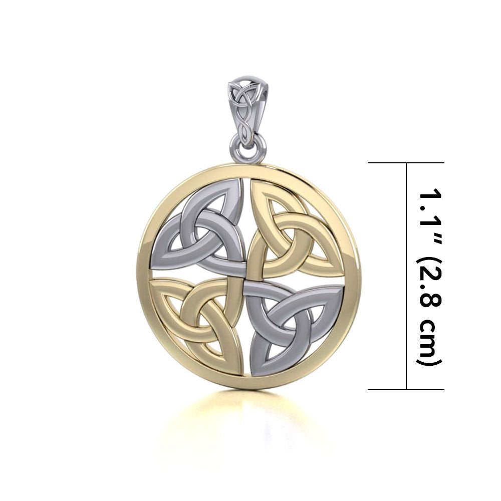 Four Triquetra Knot Necklace — view 11