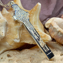Load image into Gallery viewer, Celtic Cross Necklace, Scotland Jewelry, Celtic Jewelry, Alexander Cross, Anniversary Gift, First Communion Cross, Religious Jewelry