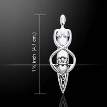 Load image into Gallery viewer, Danu Necklace, Trinity Knot Pendant, Celtic Jewelry, Goddess Pendant, Anniversary Gift, Wiccan Jewelry, Pagan Jewelry, Claddagh Jewelry