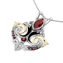 Load image into Gallery viewer, Celtic Triquetra Gemstone Necklace