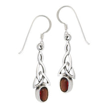 Load image into Gallery viewer, Celtic Trinity Knot Crystal Earrings