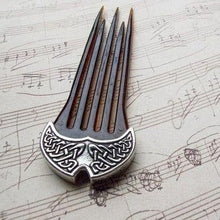 Load image into Gallery viewer, Celtic Knot Hair Stick, Celtic Barrette, Irish Jewelry, Pagan Jewelry, Friendship Gift, Wiccan Jewelry, Norse Jewelry, Hair Slide Barrette