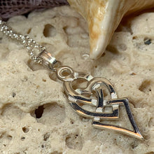 Load image into Gallery viewer, Sterling Silver Celtic Necklace. Celtic love knot necklace is based on a design found on a piece of jewelry at a ancient site in Ireland.