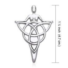 Load image into Gallery viewer, Goddess Necklace, Trinity Knot Pendant, Celtic Jewelry, Danu Pendant, Anniversary Gift, Wiccan Jewelry, Pagan Jewelry, Triquetra Jewelry