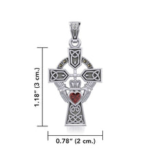 Load image into Gallery viewer, Claddagh Cross Necklace, Irish Cross, Celtic Cross Jewelry, First Communion Gift, Mom Gift, Celtic Cross Necklace, Religious Jewelry