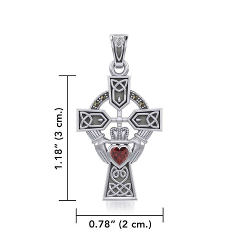 Load image into Gallery viewer, Claddagh Cross Necklace, Irish Cross, Celtic Cross Jewelry, First Communion Gift, Mom Gift, Celtic Cross Necklace, Religious Jewelry