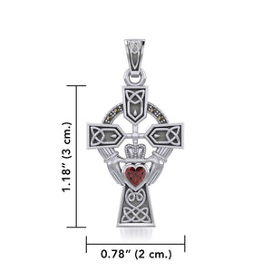 Claddagh Cross Necklace, Irish Cross, Celtic Cross Jewelry, First Communion Gift, Mom Gift, Celtic Cross Necklace, Religious Jewelry