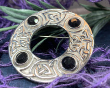 Load image into Gallery viewer, Crystal Celtic Knot Brooch