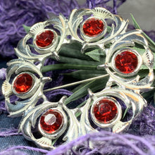 Load image into Gallery viewer, Crystal Celtic Thistle Brooch