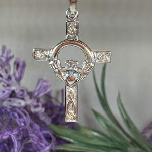 Fineen Claddagh Cross Necklace
