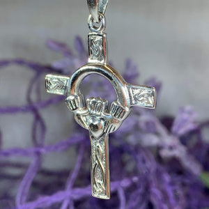Fineen Claddagh Cross Necklace