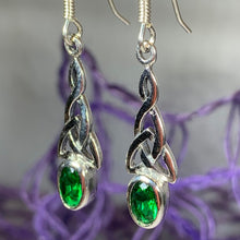 Load image into Gallery viewer, Celtic Trinity Knot Crystal Earrings