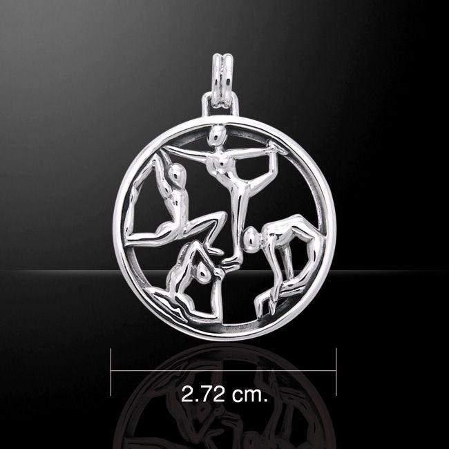 Round Yoga Pose Necklace — view 9