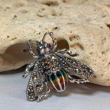 Load image into Gallery viewer, Bee Pin, Outlander Jewelry, Nature Jewelry, Bee Brooch, Bee Jewelry, Mom Gift, Graduation Gift, Celtic Pin, Inspirational Gift, Friend Gift
