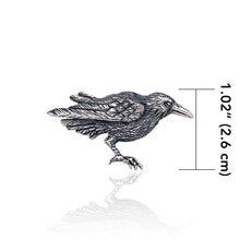 Load image into Gallery viewer, Tethra Realistic Raven Brooch