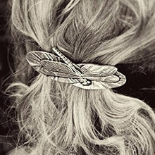 Load image into Gallery viewer, Dragonfly Hair Clip, Celtic Barrette, Hair Jewelry, Wiccan Jewelry, Celtic Jewelry, Art Deco Jewelry, Bun Holder, Mom Gift, Sister Gift