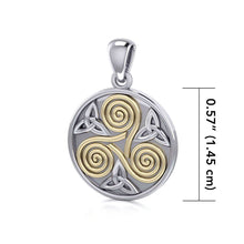 Load image into Gallery viewer, Spiral Necklace, Celtic Jewelry, Irish Jewelry, Triskele Jewelry, Wiccan Jewelry, Anniversary Gift, Pagan Jewelry, Girlfriend Gift, Mom Gift