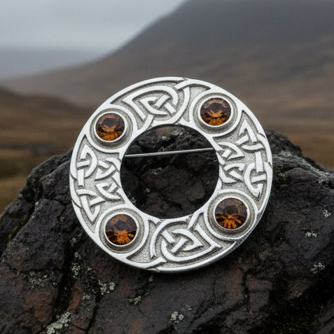Crystal Celtic Knot Brooch — view 10