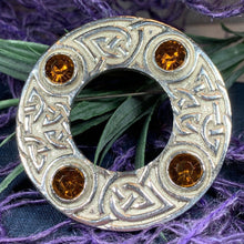 Load image into Gallery viewer, Crystal Celtic Knot Brooch