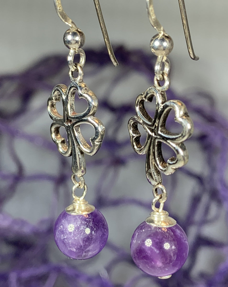 Crystal clover quatrefoil earrings designer 