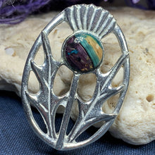 Load image into Gallery viewer, Scottish Heathergems Thistle Brooch