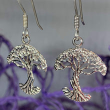 Load image into Gallery viewer, Sterling Silver Tree of Life Earrings