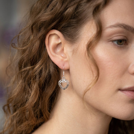 Petite Heart Earrings — view 2