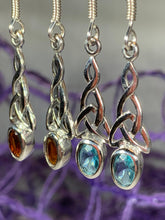 Load image into Gallery viewer, Celtic Trinity Knot Crystal Earrings