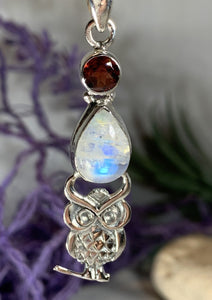 Owl Moonstone Necklace