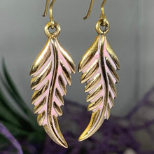 Load image into Gallery viewer, Bronze Feather Earrings