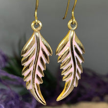 Load image into Gallery viewer, Bronze Feather Earrings
