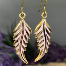 Load image into Gallery viewer, Bronze Feather Earrings