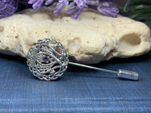 Load image into Gallery viewer, Luckenbooth Pin, Scotland Jewelry, Celtic Brooch, Bride Pin, Outlander Jewelry, Groom Gift, Girlfriend Gift, Wedding Jewelry, Tie Tac Pin