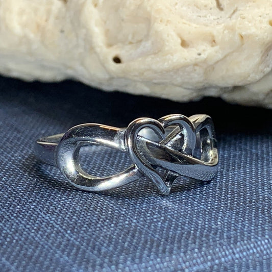 Infinity Heart Ring in Sterling Silver