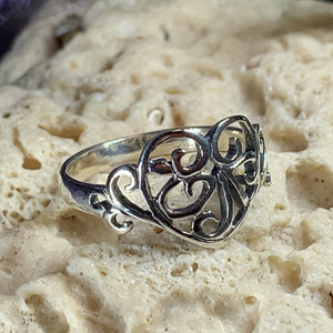 Celtic Knot Heart Ring