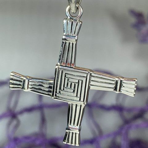 Load image into Gallery viewer, Large Irish Saint Brigid’s Cross Necklace