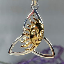 Load image into Gallery viewer, Trinity Knot Sun Necklace

