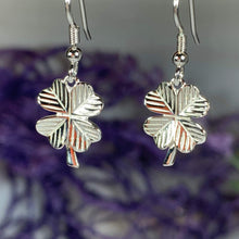 Load image into Gallery viewer, Wee Shamrock Silver Earrings
