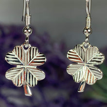 Load image into Gallery viewer, Wee Shamrock Silver Earrings