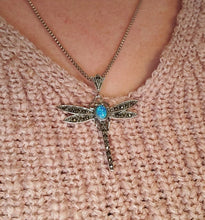 Load image into Gallery viewer, Opal Dragonfly Necklace