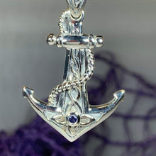 Load image into Gallery viewer, Sapphire Anchor Necklace