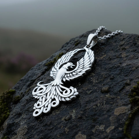 Load image into Gallery viewer, Glory of the Phoenix Necklace in Sterling Silver