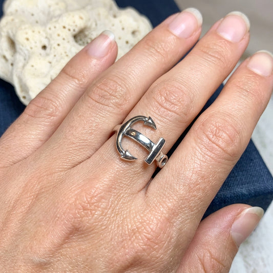 Harbor Anchor Ring in Sterling Silver — view 2