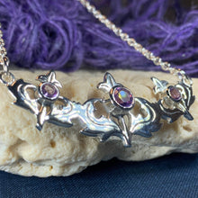 Load image into Gallery viewer, Inverness Thistle Amethyst Necklace