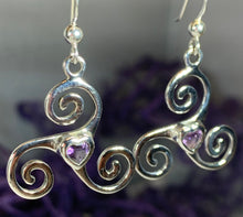 Load image into Gallery viewer, Triple Spiral Heart Earrings