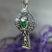 Load image into Gallery viewer, Celtic Cross Heart Necklace