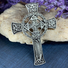 Load image into Gallery viewer, Antique Celtic Cross Brooch 08

