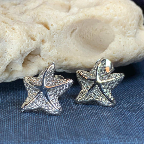 Load image into Gallery viewer, Sunny Starfish Post Earrings in Sterling Silver
