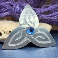Load image into Gallery viewer, Trinity Knot Crystal Brooch
